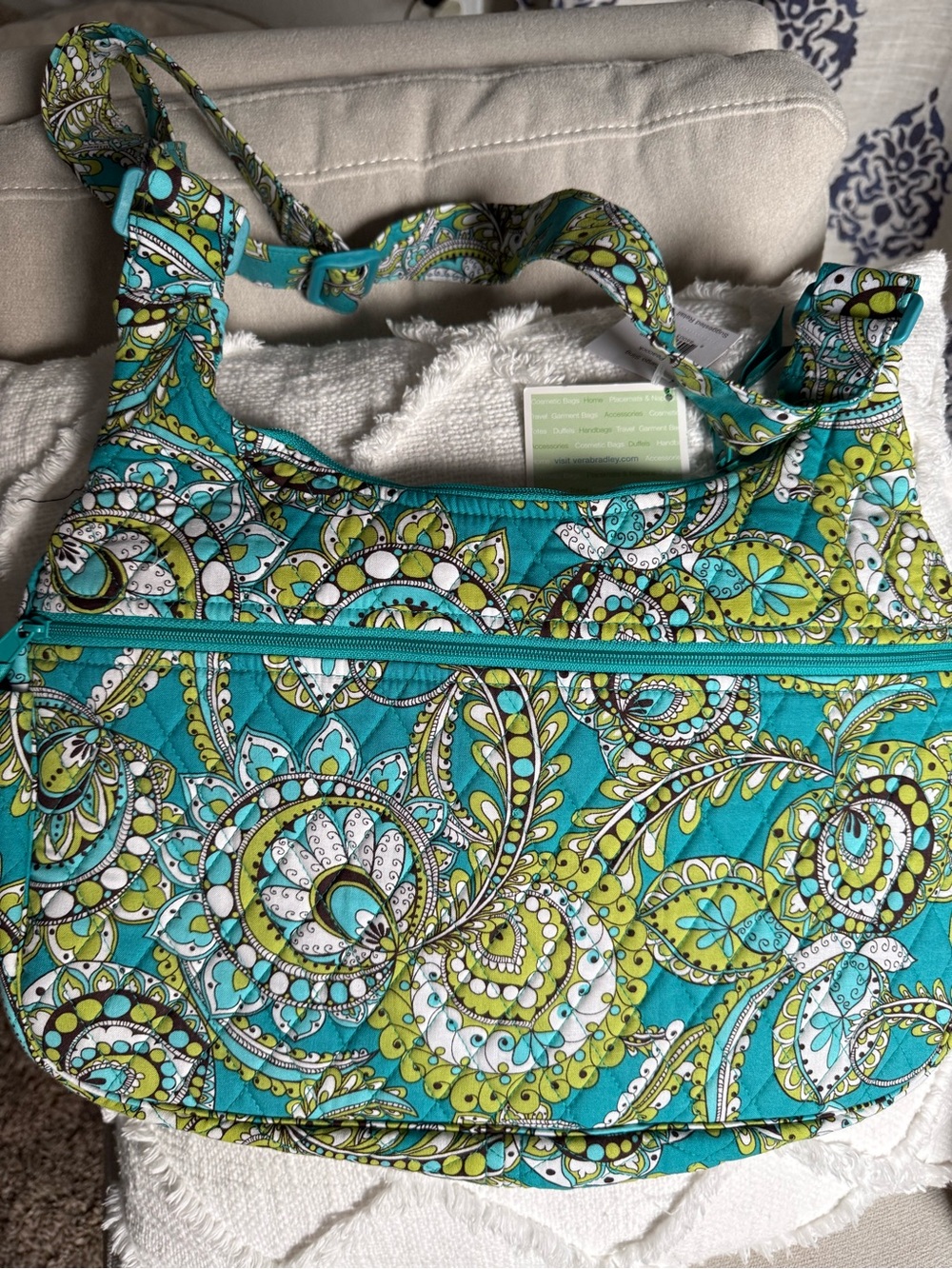 Vera Bradley Peacock Cargo Sling Crossbody Bag NWT Retired Rare - Picture 3 of 4